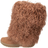 Bearpaw Boetis 457 Womens Lamb Fur Sheepskin Boots Black Size 5