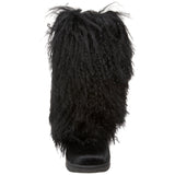 Bearpaw Boetis 457 Womens Lamb Fur Sheepskin Boots Black Size 5