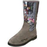 Ed Hardy Sequined Iceland Boot for Women - Grey