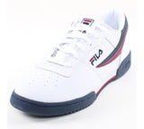 Fila Men's Original Fitness Fashion Sneaker, Cream-Peacoat-Fila Red, 11.5 M US