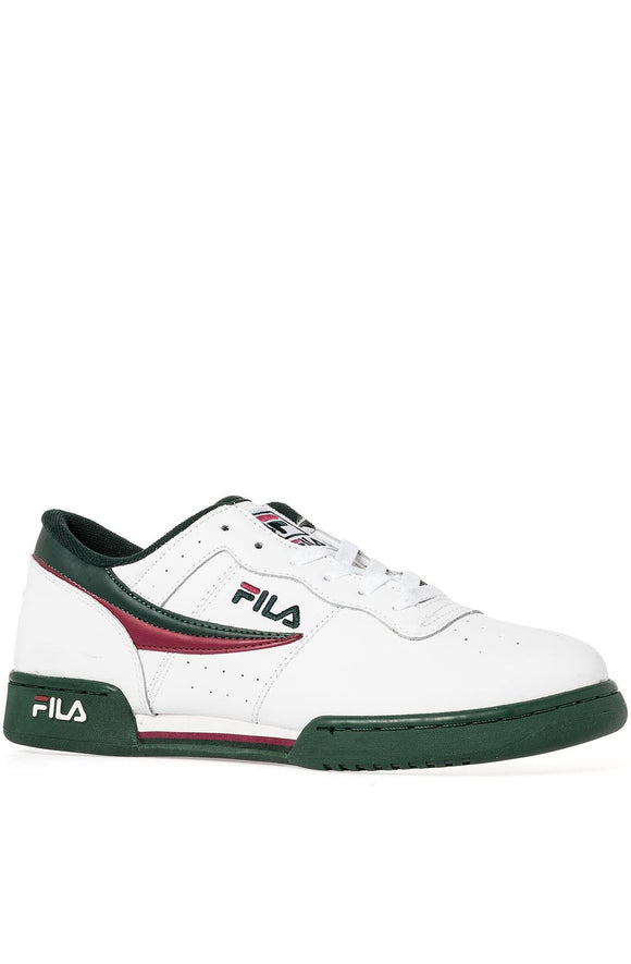 Fila Men's Original Fitness Fashion Sneaker, Cream-Peacoat-Fila Red, 11.5 M US