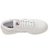 Fila Men's Original Fitness Fashion Sneaker, Cream-Peacoat-Fila Red, 11.5 M US