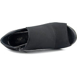 Alfani Reinaa Women Open-Toe Canvas Black Bootie