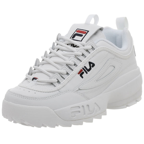 Fila Men's Disruptor II Sneaker,White-Peacoat-Vinred,8 M