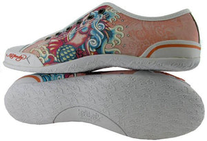 $90 Ed Hardy Ellerise Peach Womens Shoes Sneakers 6