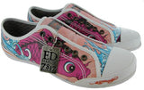 $90 Ed Hardy Ellerise Peach Womens Shoes Sneakers 6