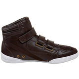 Fila Men's Hi Class Mid Triple Strap Sneaker,Black-White-Metallic Gold,8 M US