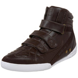 Fila Men's Hi Class Mid Triple Strap Sneaker,Black-White-Gold,10 M US