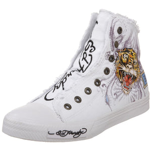 Ed Hardy Men's Lima Highrise Sneaker,White-10SHR501M,12 M US