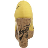 Ed Hardy Women's Casablanca Wedge Pump,Yellow-10SCA105W,8 M US
