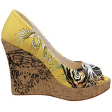 Ed Hardy Women's Casablanca Wedge Pump,Yellow-10SCA105W,8 M US