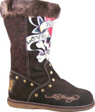 Womens Ed Hardy Brown Love Kills Slowly Bootstrap Boots Shoes