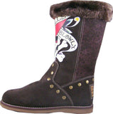 Womens Ed Hardy Brown Love Kills Slowly Bootstrap Boots Shoes