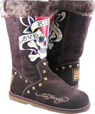 Womens Ed Hardy Brown Love Kills Slowly Bootstrap Boots Shoes