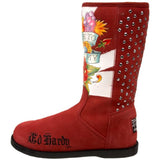 Ed Hardy Women's Bootstrap Boot,Burgundy-10fbs104w,6 M US