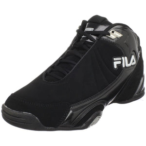 Fila Men's DLS Slam Sneaker,Black-White-Metallic Silver,14 M US
