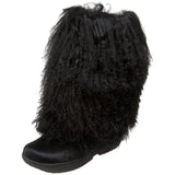 Bearpaw Boetis 457 Womens Lamb Fur Sheepskin Boots Black Size 5
