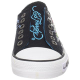 Ed Hardy Women's Lr Shimmer Slip-On Fashion Sneaker,Black-11slr407w,5 M US