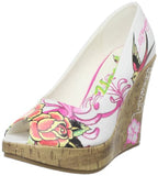 Ed Hardy Women's Coralie Wedge Pump,White-11SCO103W,8 M US