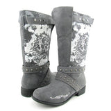 Ed Hardy Quebec Christain Audigier Grey Boots US 6
