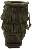 Minnetonka Women's Double-Fringe Side-Zip Boot
