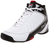 Fila Men's DLS Game 1SB106XX Basketball Shoe,White-Black-Chinese Red,8 M US