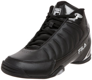 Fila Men's DLS Game 1SB106FX Basketball Shoe,Black-Black-Metallic Silver,9 M US