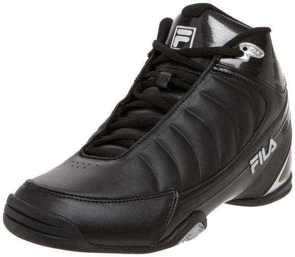 Fila Men's DLS Game 1SB106FX Basketball Shoe,Black-Black-Metallic Silver,9 M US