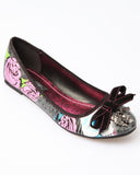 Iron Fist Womens 'Sugar Witch' Flat Shoe, Charcoal, US 7