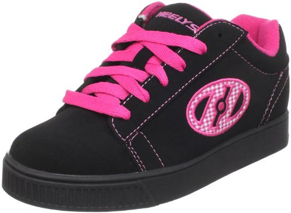 Heelys Straight Up Skate Shoe (Toddler-Youth-Adult),Black-Fuchsia,10 Women's M US