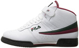 Fila Men's F-13v Lea-Syn Fashion Sneaker, White-Sycamore-Biking Red, 10 M US