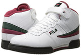 Fila Men's F-13v Lea-Syn Fashion Sneaker, White-Sycamore-Biking Red, 10 M US