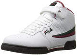 Fila Men's F-13v Lea-Syn Fashion Sneaker, White-Sycamore-Biking Red, 10 M US