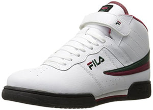 Fila Men's F-13V LEA-SYN Fashion Sneaker, White-Sycamore-Biking Red, 14 M US