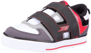 Heelys Dart Kid) Wheeled Shoe (Little,Gray-White-Black-Red,1 Little Kid M US