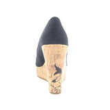 Ed Hardy 11SCO106W Coralie Heel Womens SZ 9 Black Platforms Wedges Shoes