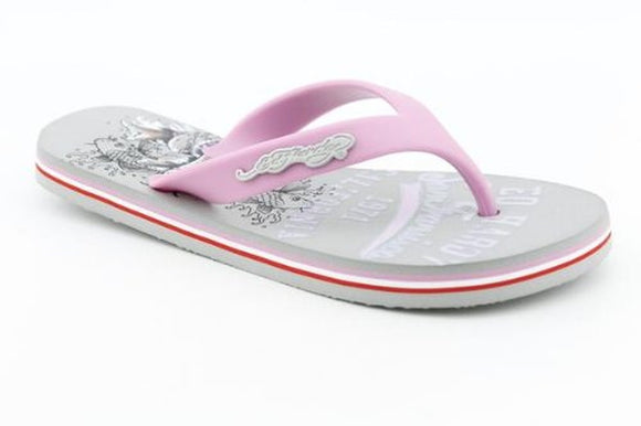 Ed Hardy Beachcombers Koi Flip Flop for Women - Fuschia