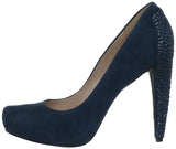 Nine West Women's Coldfeet Platform Pump,Blue-Green Suede,8 M US