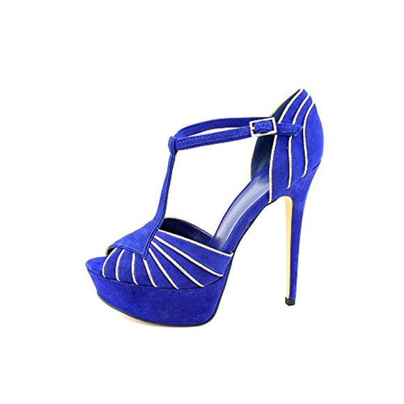 Truth or Dare by Madonna Women Oliana-6 Platform Sandals, Blue, Size 8.0 US