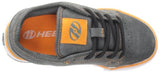 Heelys Plush Skate Shoe (Little Kid-Big Kid),Gray-Orange-White,12 M US Little Kid