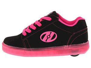 Heelys Girls Straight Up Black Magenta Skate Shoes US Girl's Size 8Y-Women's 9
