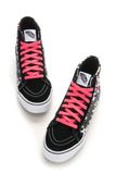 Vans Sk8-hi Slim True White Canvas Shoes, Neon Leopard