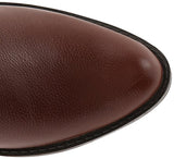 Calvin Klein Women's Haydee Waxy Tumbled Leather Boot (Walnut)