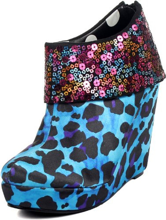 Iron Fist - Womens Treasure Box Wedges In Turquoise, Size: 10 B(M) US, Color: Turquoise