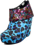 Iron Fist - Womens Treasure Box Wedges In Turquoise, Size: 8 B(M) US, Color: Turquoise