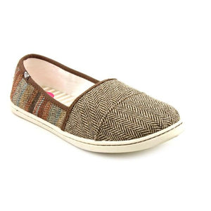 Roxy Matey Womens Size 6.5 Brown Textile Flats Shoes