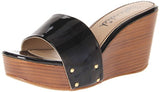 Splendid Women's Greenville Wedge Sandal, Black, 9 M US