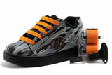 Heelys Boy's Straight Up Fashion Skate Sneakers Shoes (4 - Big Kid, Grey-Orange Camo)