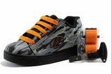 Heelys Boy's Straight Up Fashion Skate Sneakers Shoes (6 - Big Kid, Grey-Orange Camo)