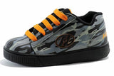 Heelys Boy's Straight Up Fashion Skate Sneakers Shoes (6 - Big Kid, Grey-Orange Camo)